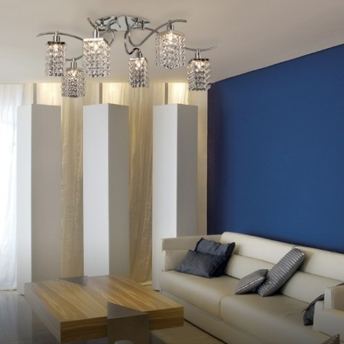 Aplique Plafon De Techo Pyton Cristal 6 Luces G9 Living