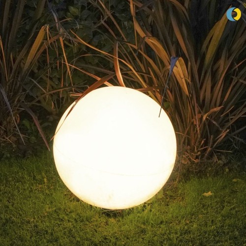 Lampara Jabalina Para Piso Globo Opal 1 Luz E27 Ø45cm Jardin