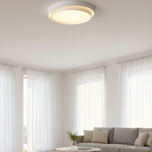Plafon Led Salo-l Ø60cm 96w Aluminio Blanco Calido