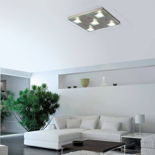 Plafon Techo Moderno Batti Led 4626 Cromo 5x6w