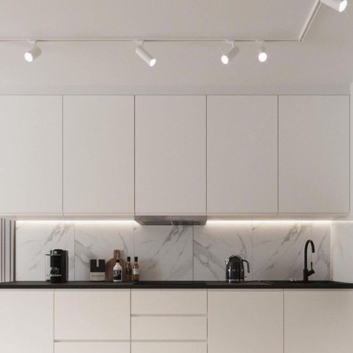 Riel De 2 Metros Aluminio 1 Efecto Blanco C/alimentador 