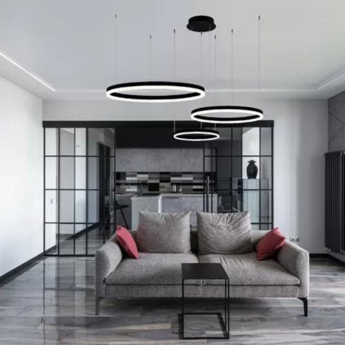 Colgante Moderno Trie 80w Ø60-40-30cm Nedro Led - Negro