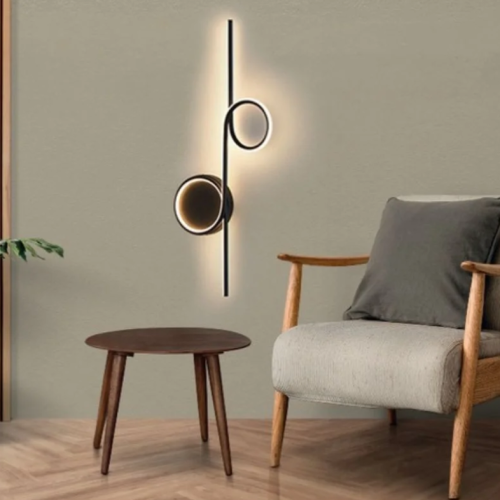 Aplique Moderno Diani 19183/ne 785x150mm 30w Negro Led