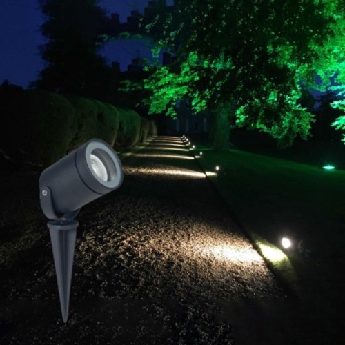 Estaca Jabalina De Jardin 2046 Dicroica Led Gu10 Aluminio