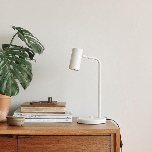 Lampara De Mesa Ona M 1l Cabezal Alum. 5.5x11cm Blnaco Blanco Blanco