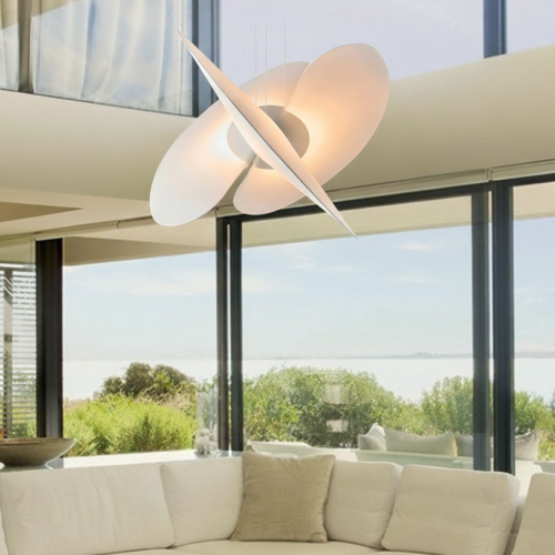 Colgante Moderno Icanti-s 24w Calido Dimerizable Ø60cm Blanco