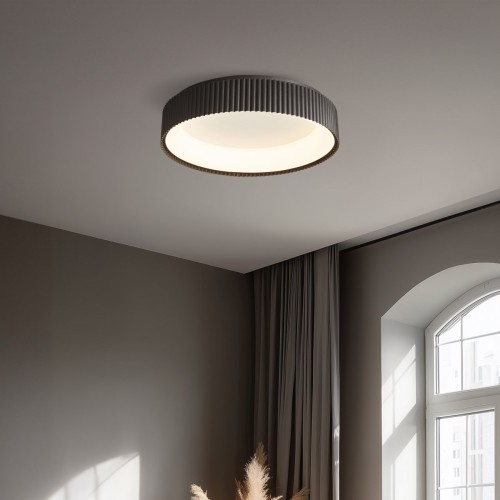 Plafon Zumo-pl 44w Calido Dimerizable Negro Ø61cm - Negro