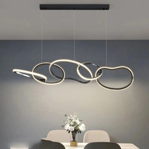 Colgante Garrid 19191/ne 86w 150x30cm Blanco Dinamico Negro