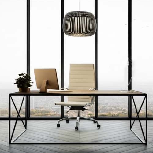 Colgante Tambor M Ø50cm 1xe27 Negro