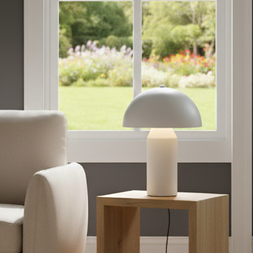 Lampara Mesa Mega Malbec Xl 2xe27 Blanco Blanco Blanco
