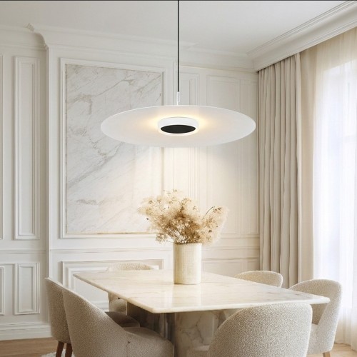 Colgante Freya 15w Calido 7051 Blanco Ø55cm Aluminio Blanco