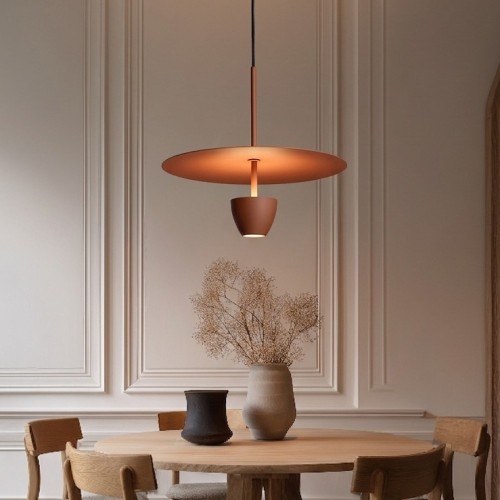 Colgante Mardai 12w Led 7074 Calido Ø400mm Cobre Cobre