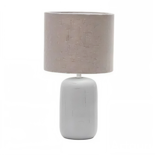 Velador De Mesa Duna E27 27076/gr Gris Ceramica Gris Beige