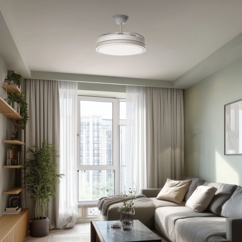 Ventilador Alisio 45w Dim 6 Veloc. Dinamic. Blanco Aspas 46 Cm Blanco Blanco Plástico 3