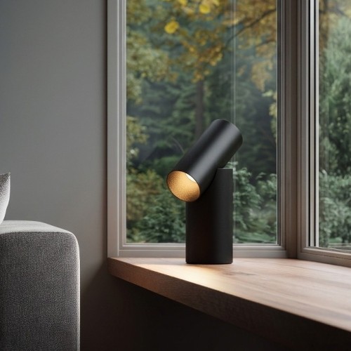 Lampara De Mesa Walle 7048 7w 2700k Alto 19cm Negro Negro